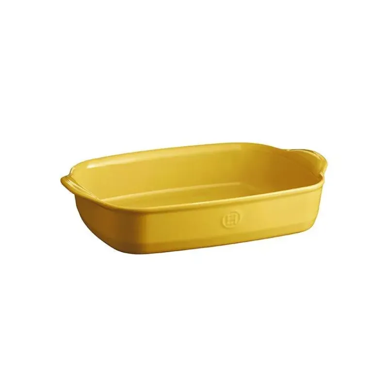 Plats À Rôtir Et Gratins-Emile HENRY ULTIME Plat à Four en Céramique Rectangle Jaune Provence 36 x 23 cm