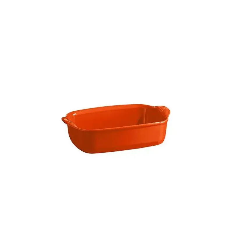 Plats À Rôtir Et Gratins-Emile HENRY ULTIME Plat à Four en Céramique Rectangle Orange Toscane 18 x 14 cm