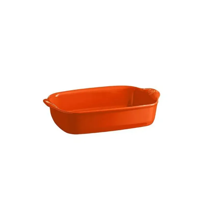 Plats À Rôtir Et Gratins-Emile HENRY ULTIME Plat à Four en Céramique Rectangle Orange Toscane 29 x 19 cm