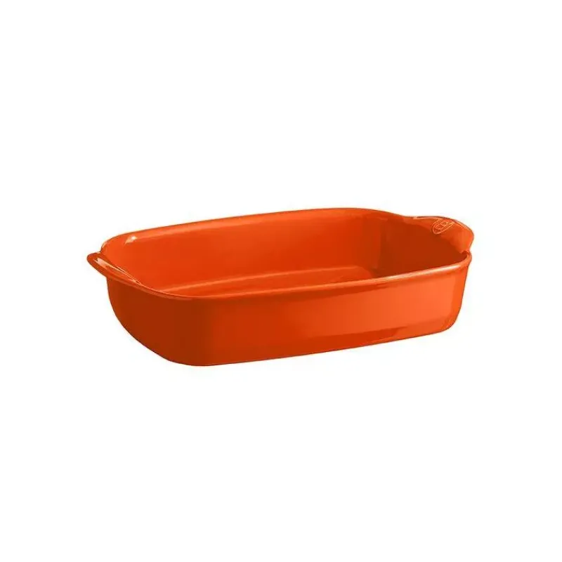 Plats À Rôtir Et Gratins-Emile HENRY ULTIME Plat à Four en Céramique Rectangle Orange Toscane 36 x 23 cm