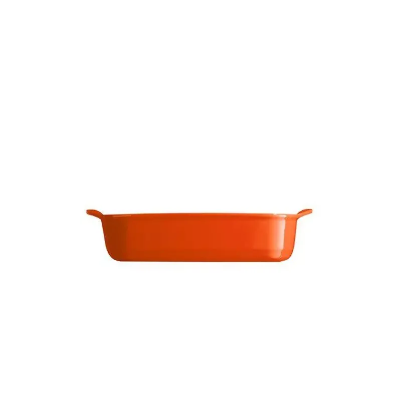 Plats À Rôtir Et Gratins-Emile HENRY ULTIME Plat à Four en Céramique Rectangle Orange Toscane 29 x 19 cm