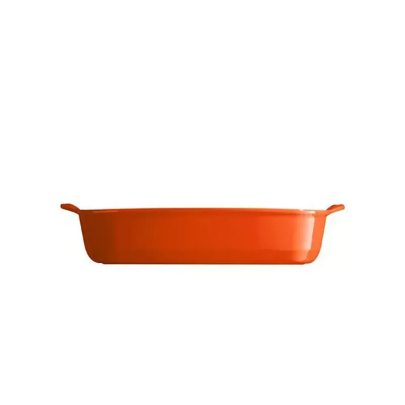 Plats À Rôtir Et Gratins-Emile HENRY ULTIME Plat à Four en Céramique Rectangle Orange Toscane 36 x 23 cm