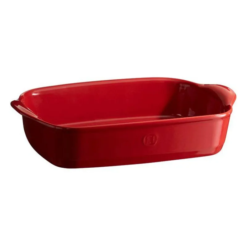 Plats À Rôtir Et Gratins-Emile HENRY ULTIME Plat à Four en Céramique Rectangle Rouge Grand cru 29 x 19  cm