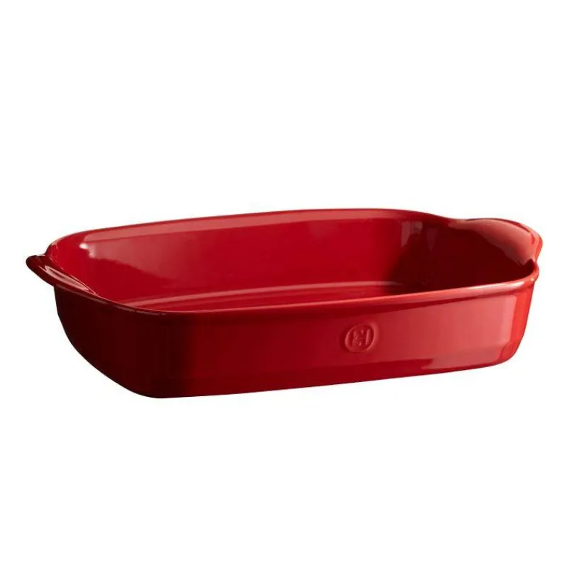 Plats À Rôtir Et Gratins-Emile HENRY ULTIME Plat à Four en Céramique Rectangle Rouge Grand cru 42 x 27 cm
