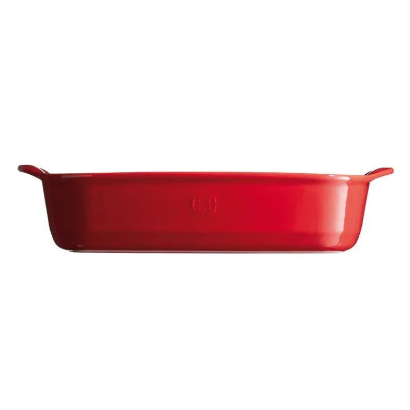 Plats À Rôtir Et Gratins-Emile HENRY ULTIME Plat à Four en Céramique Rectangle Rouge Grand cru 29 x 19  cm