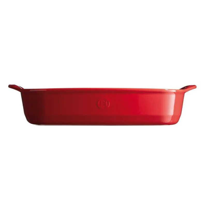 Plats À Rôtir Et Gratins-Emile HENRY ULTIME Plat à Four en Céramique Rectangle Rouge Grand cru 36 x 23 cm