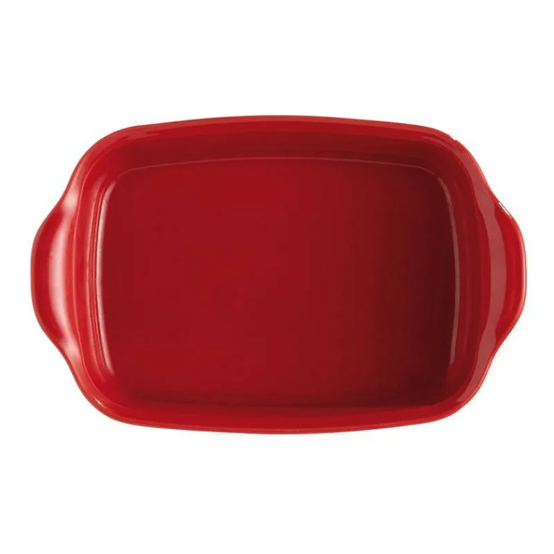 Plats À Rôtir Et Gratins-Emile HENRY ULTIME Plat à Four en Céramique Rectangle Rouge Grand cru 18 x 14 cm