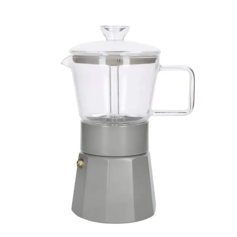 Cafetières Italiennes-Kitchen Craft VERONA Cafetière Italienne en Aluminium La Cafetière 6 Tasses Blanc Crème
