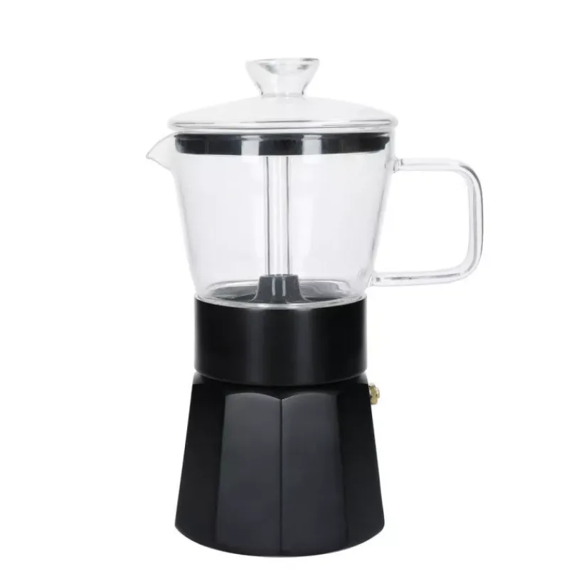 Cafetières Italiennes-Kitchen Craft VERONA Cafetière Italienne en Aluminium La Cafetière 6 Tasses Noir