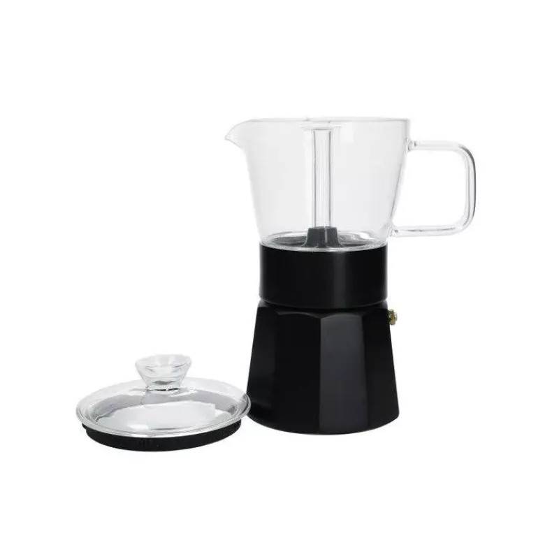 Cafetières Italiennes-Kitchen Craft VERONA Cafetière Italienne en Aluminium La Cafetière 6 Tasses Noir