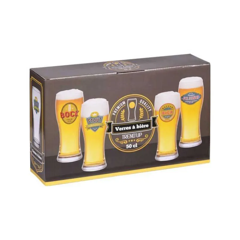 Verres À Bière-La Casserolerie Verre Chope à Bière de 50 cl Coffret de 4