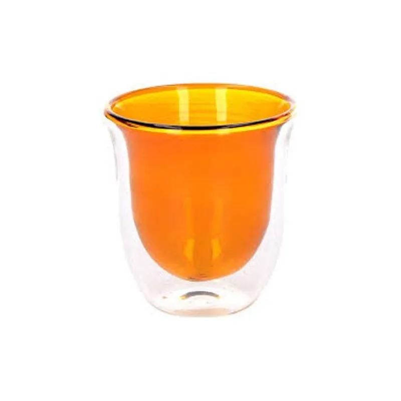 Tasses-Kitchen Craft Verre Tasse à café double paroi 220 ml La Cafetiere Ambre - les 2  SC