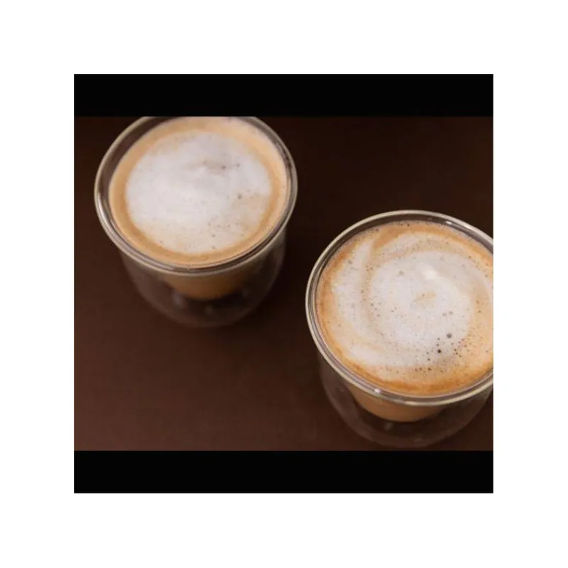 Tasses-Kitchen Craft Verre Tasse à café double paroi 200 ml La Cafetiere - les 2