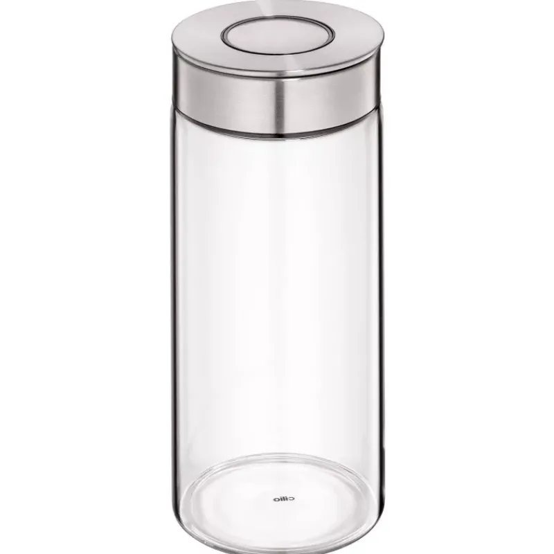 Boites Hermétiques-cilio VETRO boite de conservation hermétique verre et inox 1.4 L