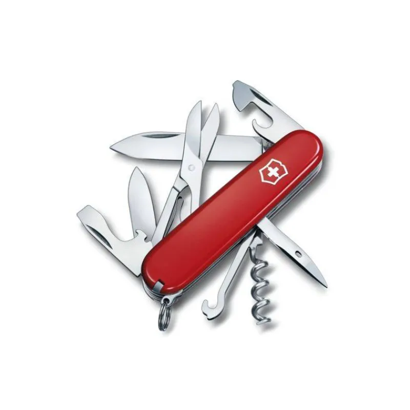 Couteaux De Poche | Couteaux Fermants-Victorinox Couteau Suisse fermant de poche multifonctions Escalade Climber Rouge