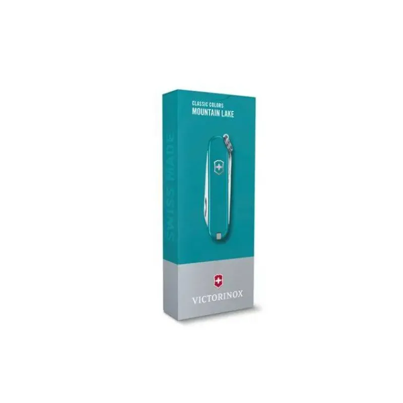 Couteaux De Poche | Couteaux Fermants-Victorinox Couteau Suisse fermant de poche multifonctions Porte Clé Classic SD Bleu Mountain Lake