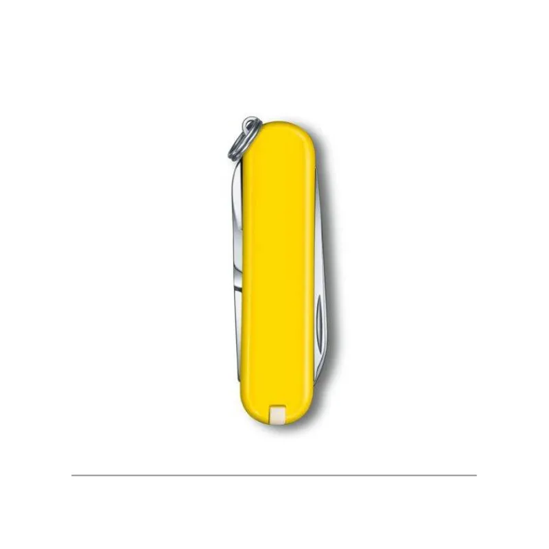 Couteaux De Poche | Couteaux Fermants-Victorinox Couteau Suisse fermant de poche multifonctions Porte Clé Classic SD Jaune Sunny Side