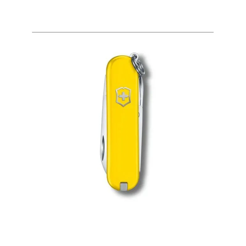 Couteaux De Poche | Couteaux Fermants-Victorinox Couteau Suisse fermant de poche multifonctions Porte Clé Classic SD Jaune Sunny Side