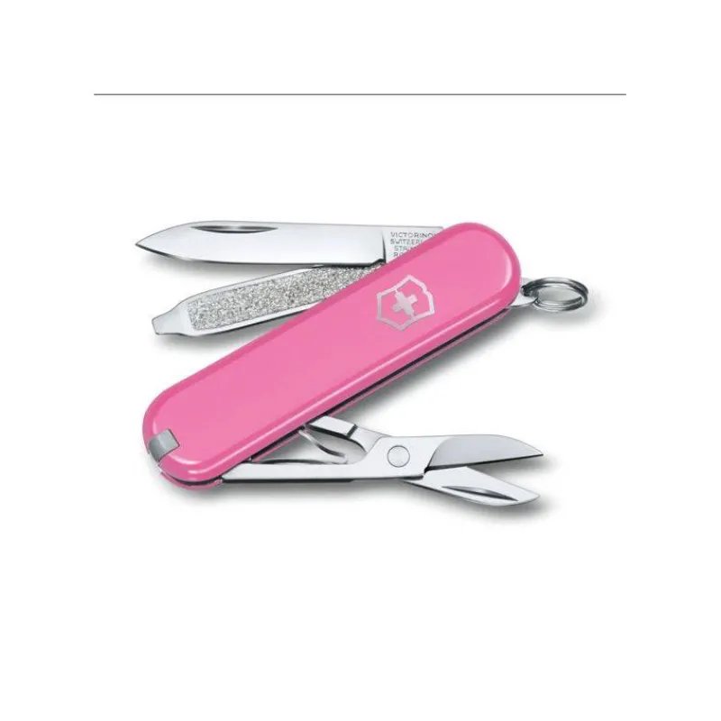 Couteaux De Poche | Couteaux Fermants-Victorinox Couteau Suisse fermant de poche multifonctions Porte Clé Classic SD Rose Cherry Blossom