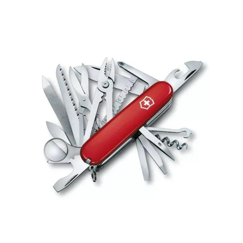 Couteaux De Poche | Couteaux Fermants-Victorinox Couteau Suisse fermant de poche multifonctions Swiss Champ Rouge