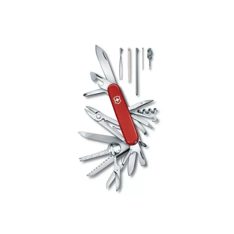 Couteaux De Poche | Couteaux Fermants-Victorinox Couteau Suisse fermant de poche multifonctions Swiss Champ Rouge