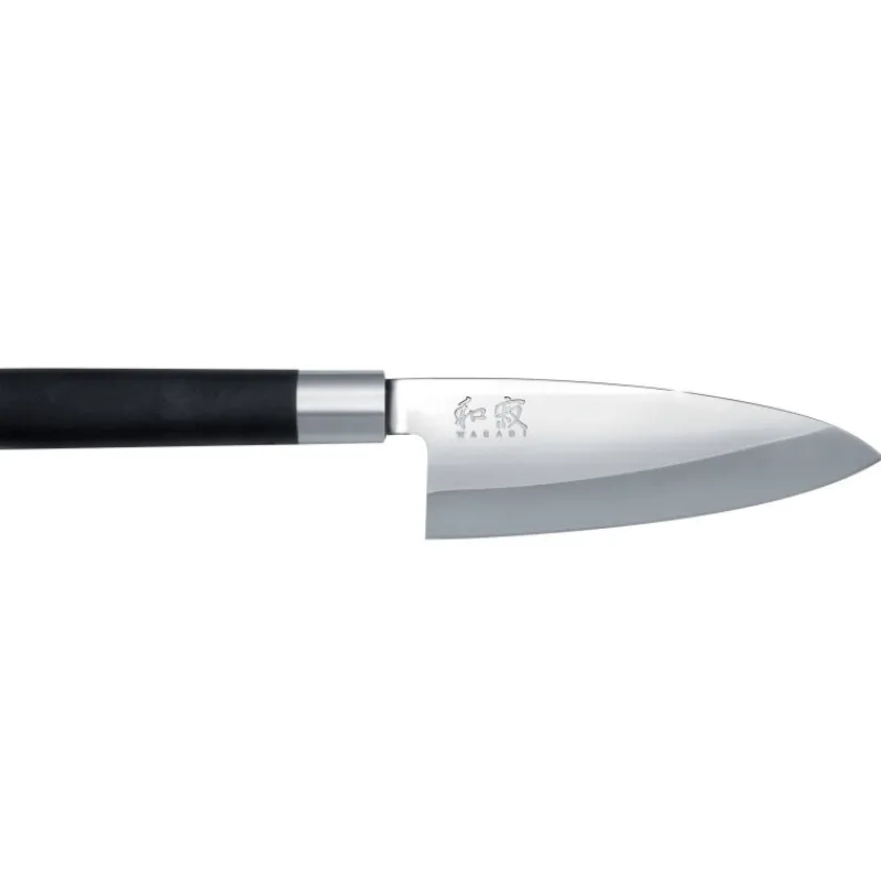 Couteaux Japonais | Couteaux Deba Japonais-KAI WASABI Black Couteau de cuisine japonais DEBA 15 cm