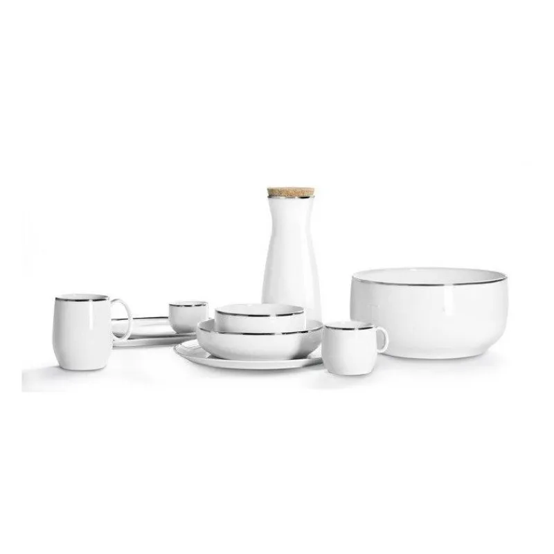 Assiettes Plates-Mu00e9dard de NOBLAT YAKA Porcelaine Blanche Assiette Plate D27 Médard de NOBLAT