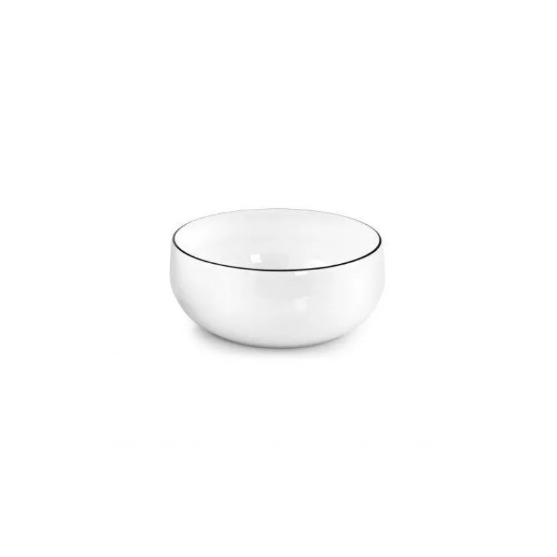 Bols-Mu00e9dard de NOBLAT YAKA Porcelaine Blanche Bol Déjeuner 50cl Médard de NOBLAT  Liseret NOIR